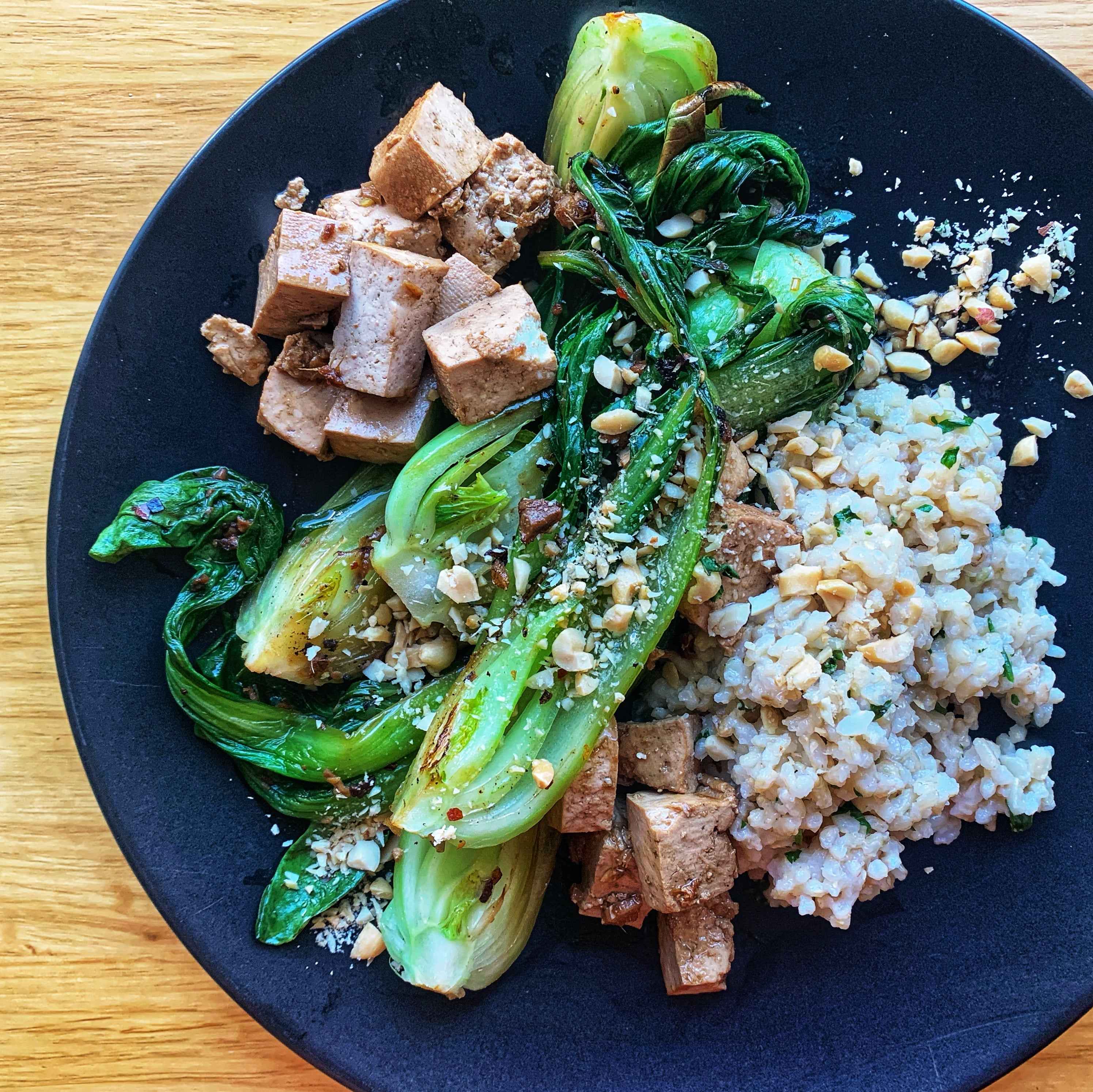 Sesame Ginger Pak Choi w Tempeh - Streamside Organics | Seasonal organic veggie box delivered to you