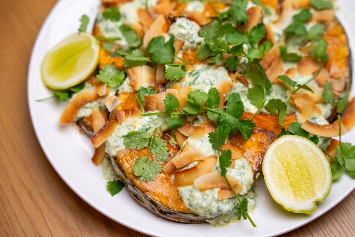 Roast Pumpkin With Lime And Coconut - Streamside Organics | Seasonal organic veggie box delivered to you