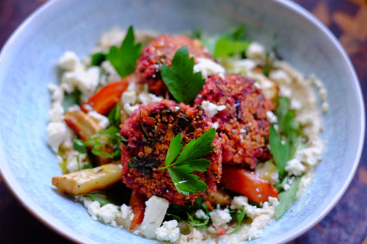 Beetroot Falafel Salad - Streamside Organics