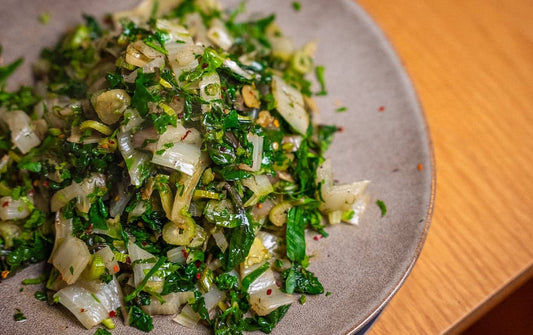 Braised Chard With Chili, Garlic And Fennel - Streamside Organics
