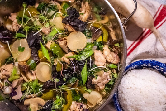 Braised Daikon And Mushroom