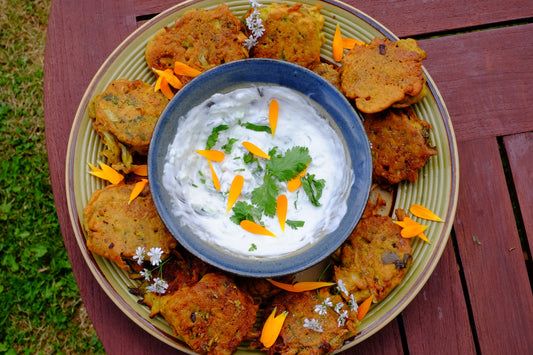 Fennel Bhaji Recipe w Cucumber Riata dip - Streamside Organics