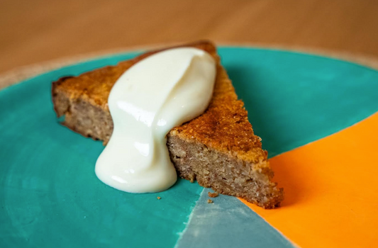 Almond, honey and celeriac tea cake - Streamside Organics
