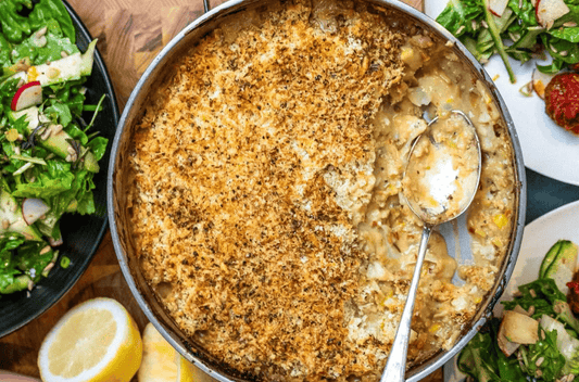 Cheesy leek and cauliflower bake - Streamside Organics